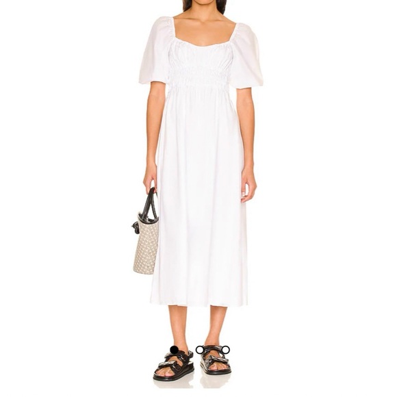 Faithfull the Brand Dresses & Skirts - Faithfull the Brand Harmonita Midi Dress White Poplin, size XS